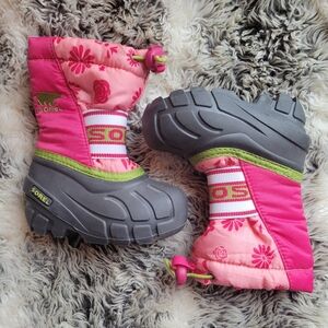 Sorel Pink and Gray Winter Boots